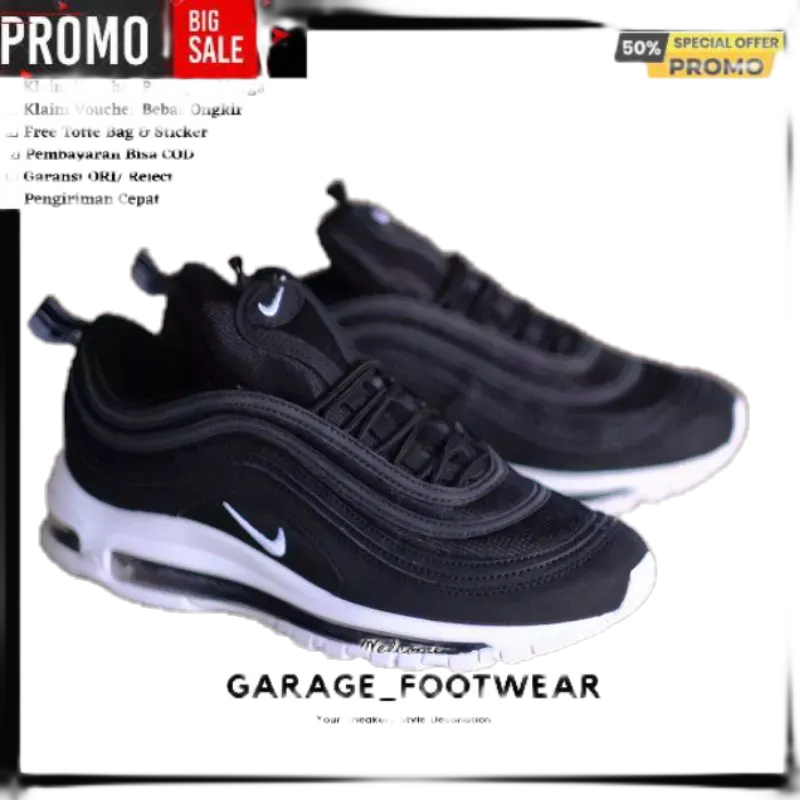 NIKE AIR MAX 97 UNDEFEATED BLACK WHITE ORIGINAL SPECIAL EDITION