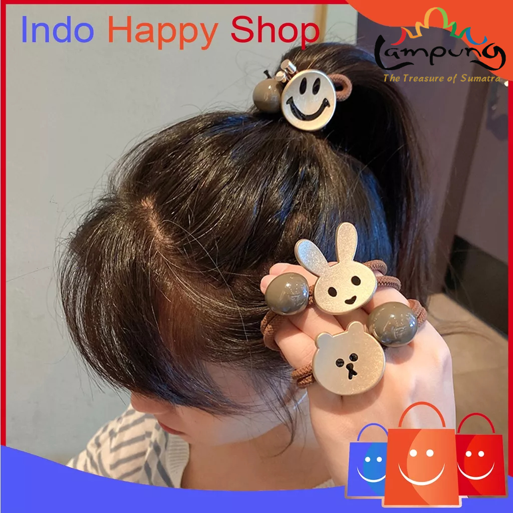 ⭐️𝐈𝐇𝐒 𝟗𝟏𝟑 𝐋𝐚𝐦𝐩𝐮𝐧𝐠⭐️Ikat Rambut Korea Karakter Kunciran Korean Style Hair Ring Fashion