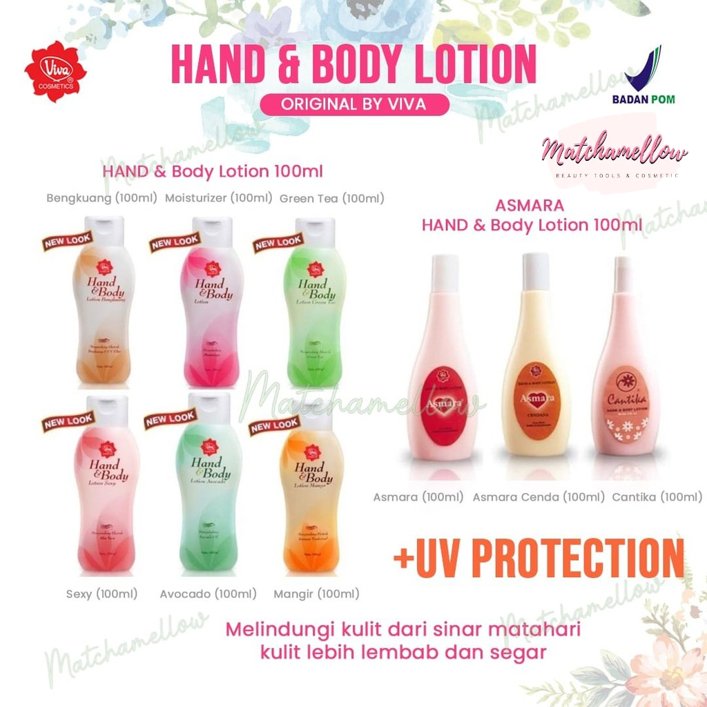 ❄️MATCHA❄️ VIVA HANDBODY LOTION ASMARA CANTIKA CENDANA - LOTION VIVA ORIGINAL 100ML BPOM