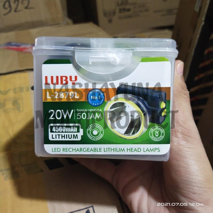 Senter Kepala Portable LUBY L-2879K cahaya super terang dan berkualitas