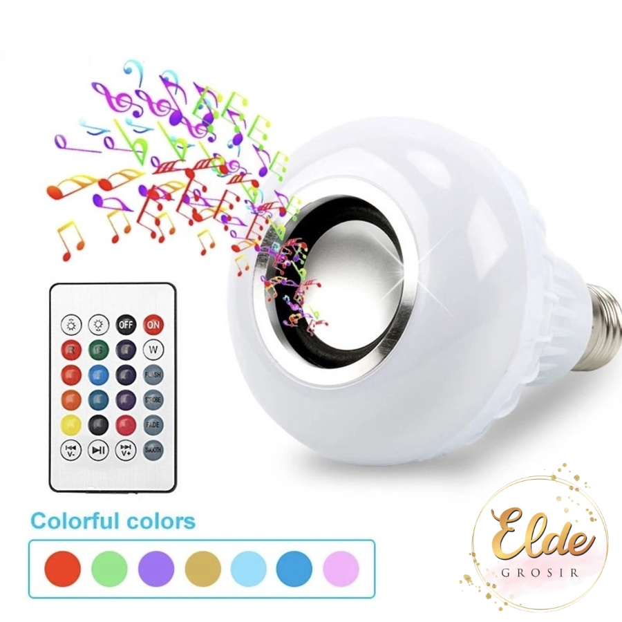 ELDE - Speaker Bluetooth Wireless Lampu Remote Music LED