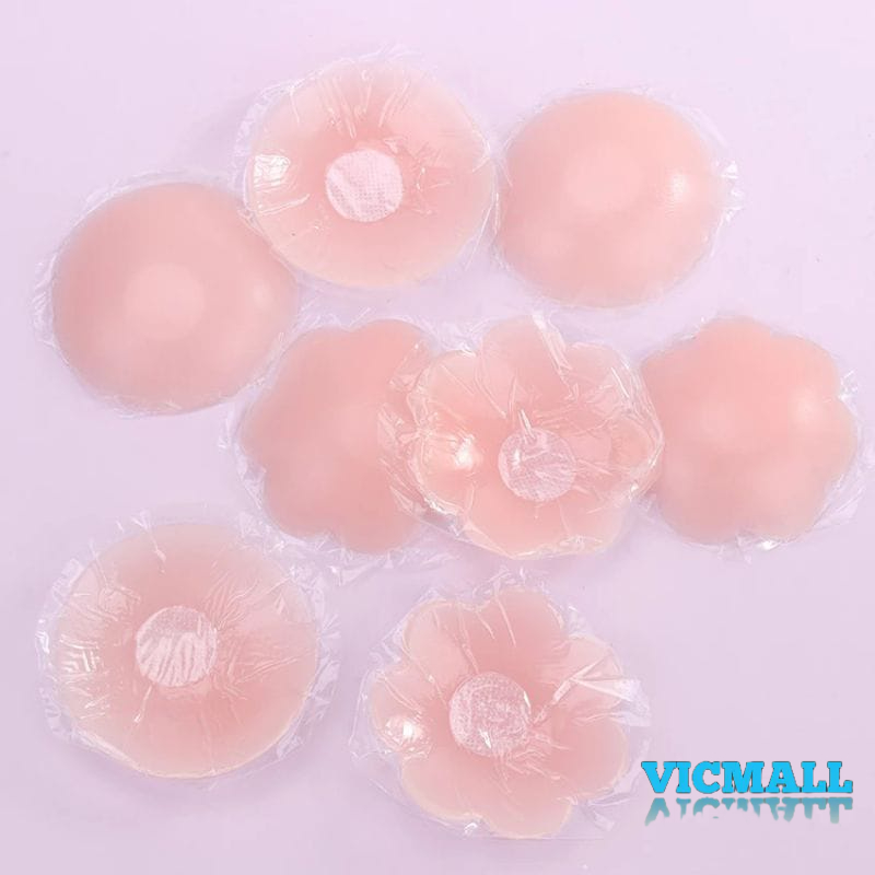 Image of VICMALL - BRA Nipple PAD Cover Self adhesive Nipple pad Silicone Pad Silicon Bra Penutup Puting Susu (SEPASANG) #3