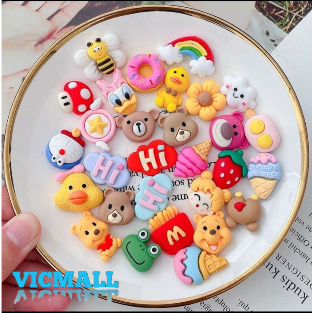 VICMALL - Stiker 3D Stiker 2D / Stiker Aesthetic Design DIY/ Sticker botol minum 2D plastik anti air / Buku Diary Stiker Motif/Stiker Anti Air Botol Hp Laptop Lucu