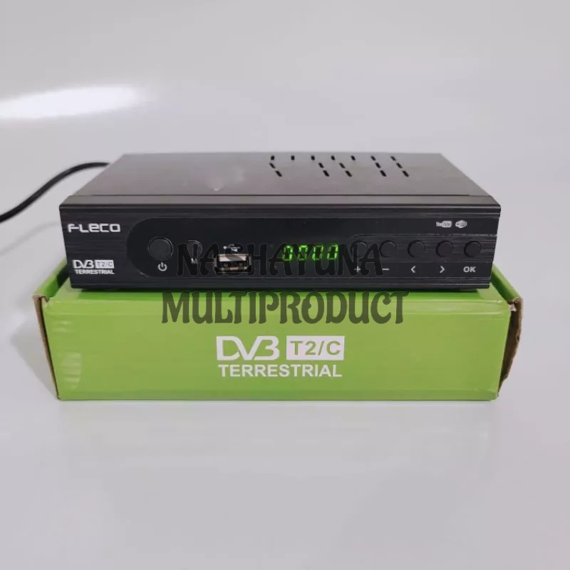 SET TOP BOX DVBT2C FLECO RECEIVER TV DIGITAL GARANSI RESMI