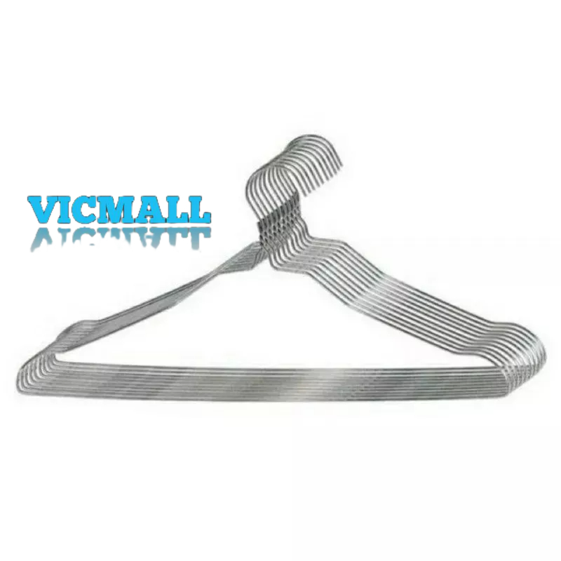 VICMALL - HANGER KAWAT STAINLESS GANTUNGAN BAJU ISI 10 PCS