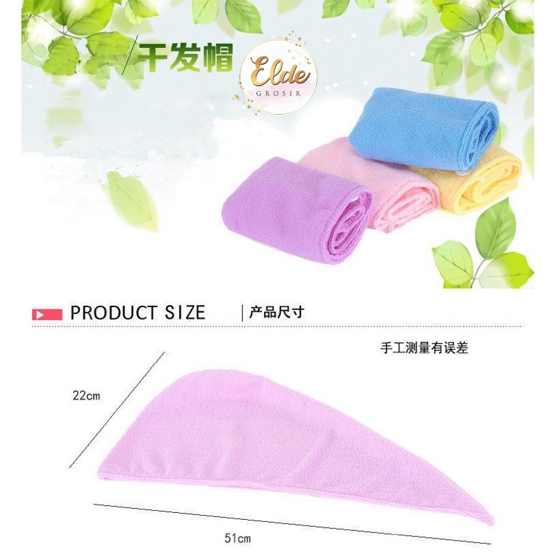 ELDE - Handuk Mandi Kepala Keramas Microfiber