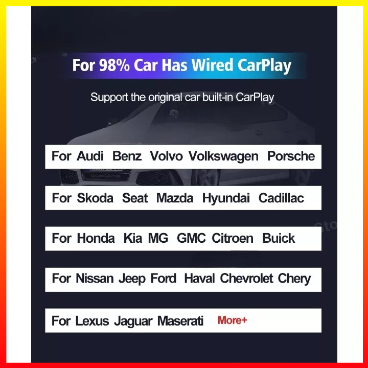 CarPlay Kotak Interkoneksi Pintar Nirkabel Android 9.0 Ke Sistem Android AI Box Netflix Youtube Wireless 64GB CarlinKit CPC200-V3 - 7CRS2TBK