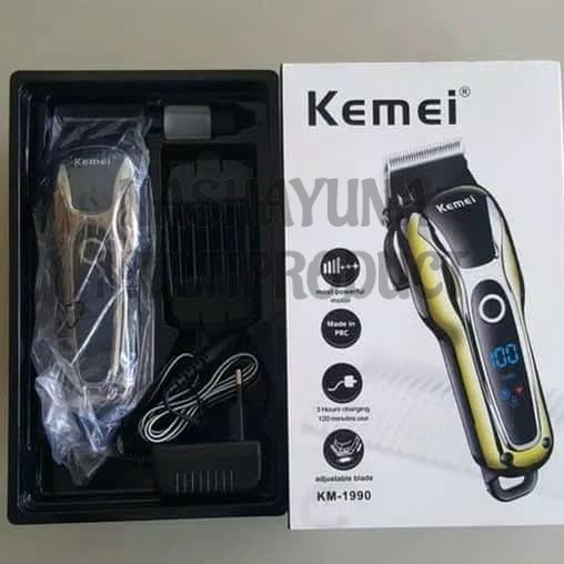 NEW!! Kemei KM-1990 Hair Clipper Cordless Original Alat Cukur Rambut