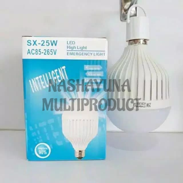 Promo Terbaru!!! Bohlam Lampu Emergency Led SX-25w, Sentuh Nyala Lampu Darurat Otomatis Menyala Saat Mati Lampu /1 Pcs Berkualitas