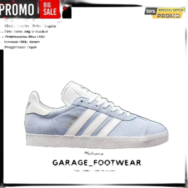 PROMO ADIDAS GAZELLE BLUE ICE ORIGINAL