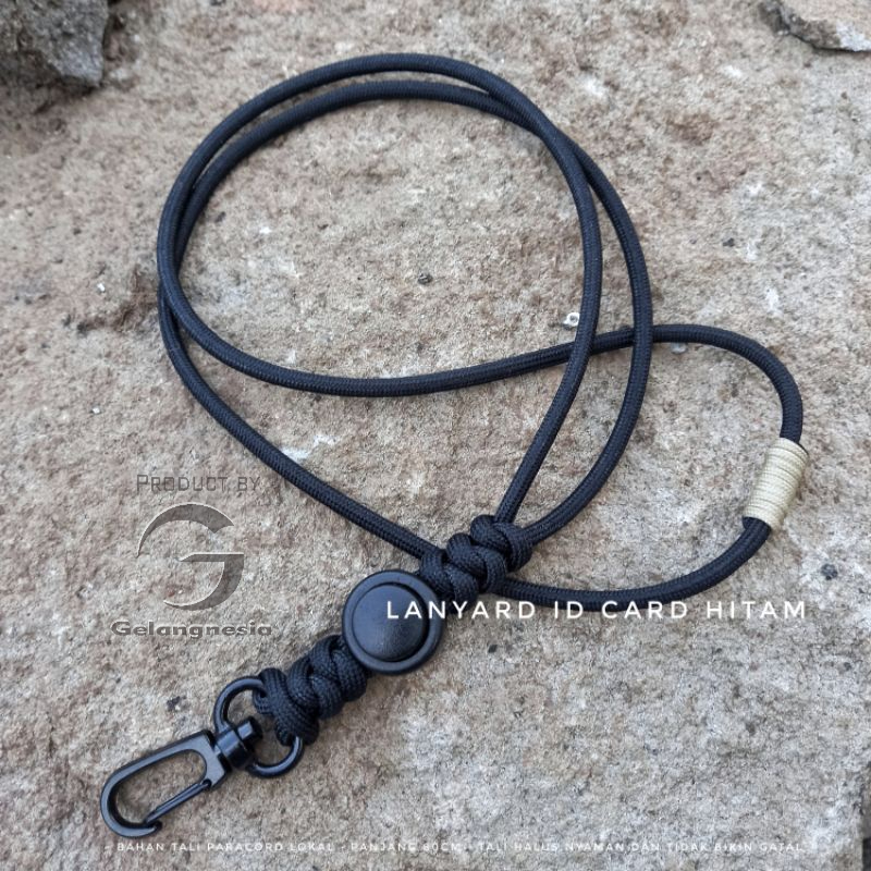 

Aksesoris Prusik Lanyard Id Card/Tali Lanyard/Lanyard Pod/Lanyard Paracord/Tali Lanyard Id Card Warna Hitam Murah