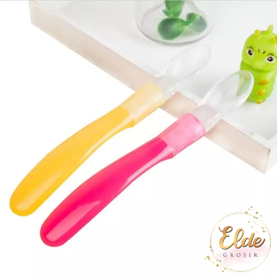 ELDE -SENDOK MAKAN BAYI SILIKON / SENDOK BAYI SILIKON LENTUR / SPOON SILICONE BABY BPA FREE / ALAT MAKAN SENDOK