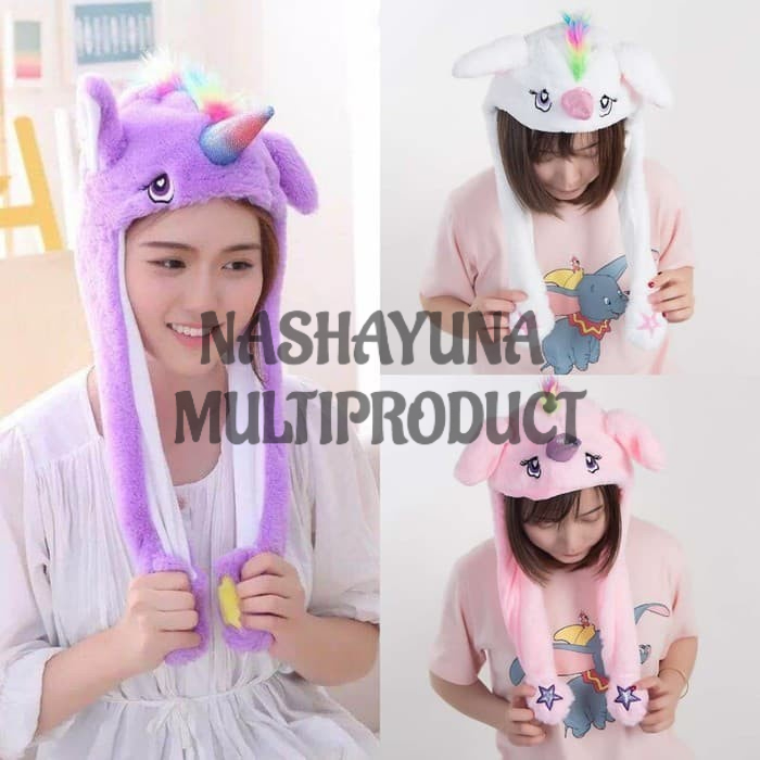 Promo Terbaru!!! Topi boneka bunny Hat cantik Karakter bunny dancing/Sesuai Stok