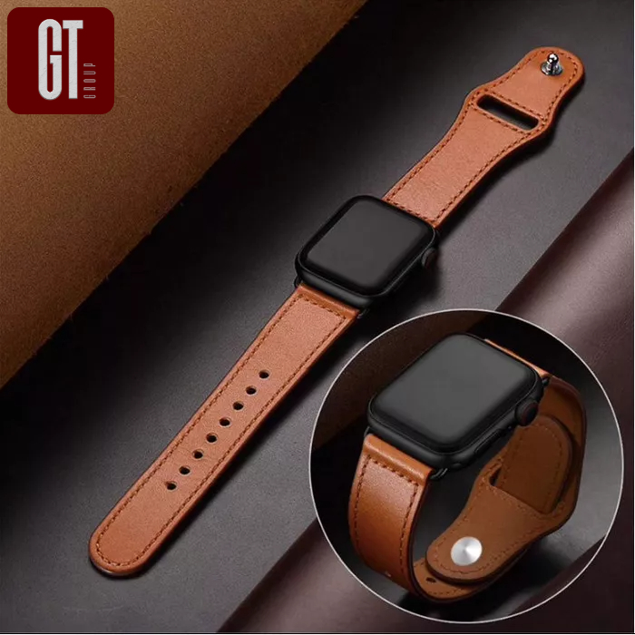 Strap apple watch single tour / tali jam kulit iwatch IWO 8 classic watch 1 2 3 4 5 6 7 8 9 ULTRA i 