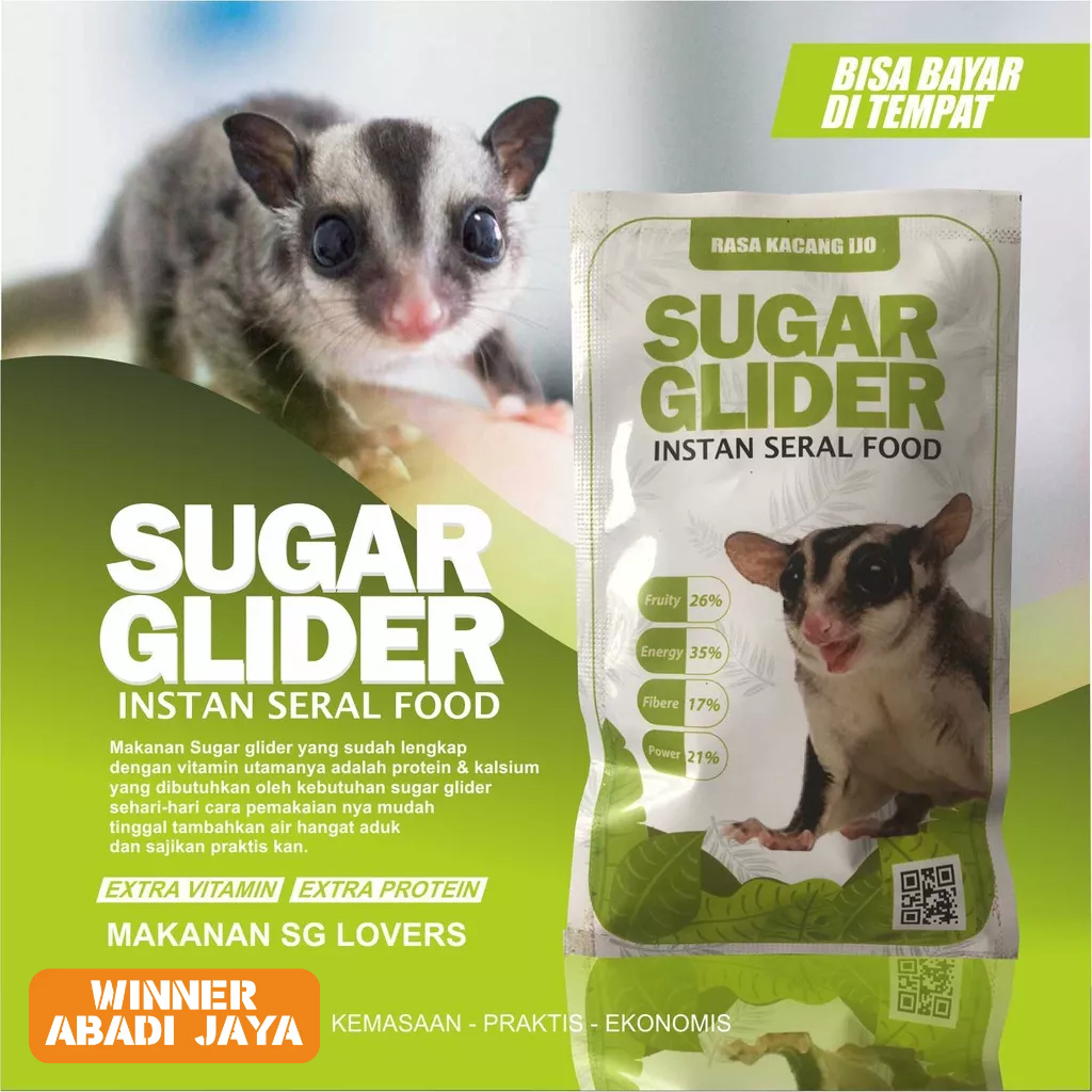 MAKANAN SUGARGLIDER RASA KACANG BIKIN JOEY MU SEHAT LINCAH