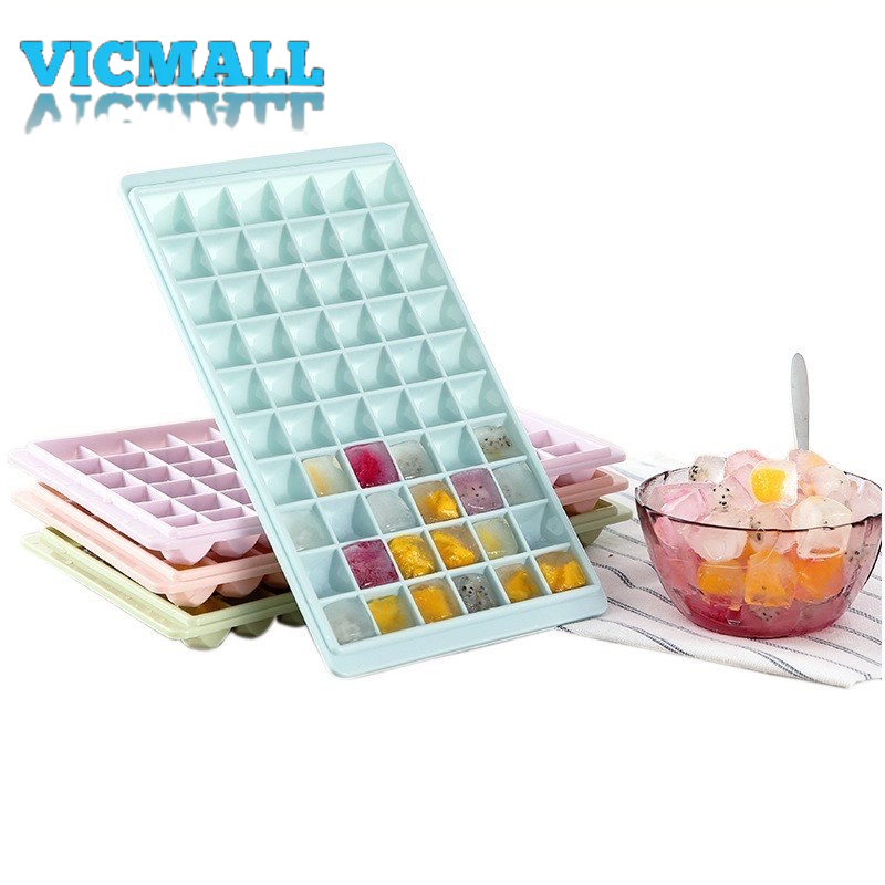 VICMALL - Cetakan ES Batu silikon + TUTUP Kubus 24 , 36 , 96 , 160 Kotak Pyramid / Diamond Ice Cube Tray / Alat Dapur