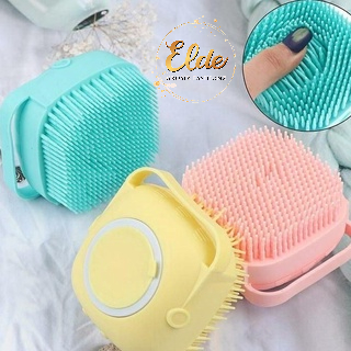 ELDE 1 - Sikat Badan Mandi Silikon Bubble Bath Shower Brush Silicone Dispenser