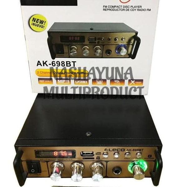 POWER AMPLIFIER/AMPLI MINI FLECO AK-698BT BLUETOOTH/RADIOFM/MP3/AUX KUALITAS TERBAIK