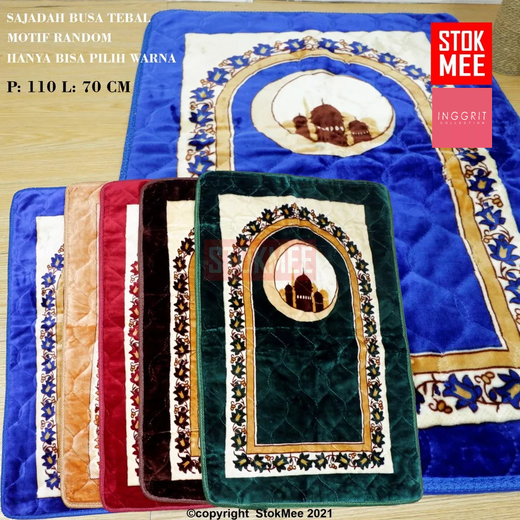 Sajadah tebal busa rumbai Sajadah Busa Quilting Tebal AFGHANI Sajadah Turkey Premium( anti Slip) x Inggrit Collction