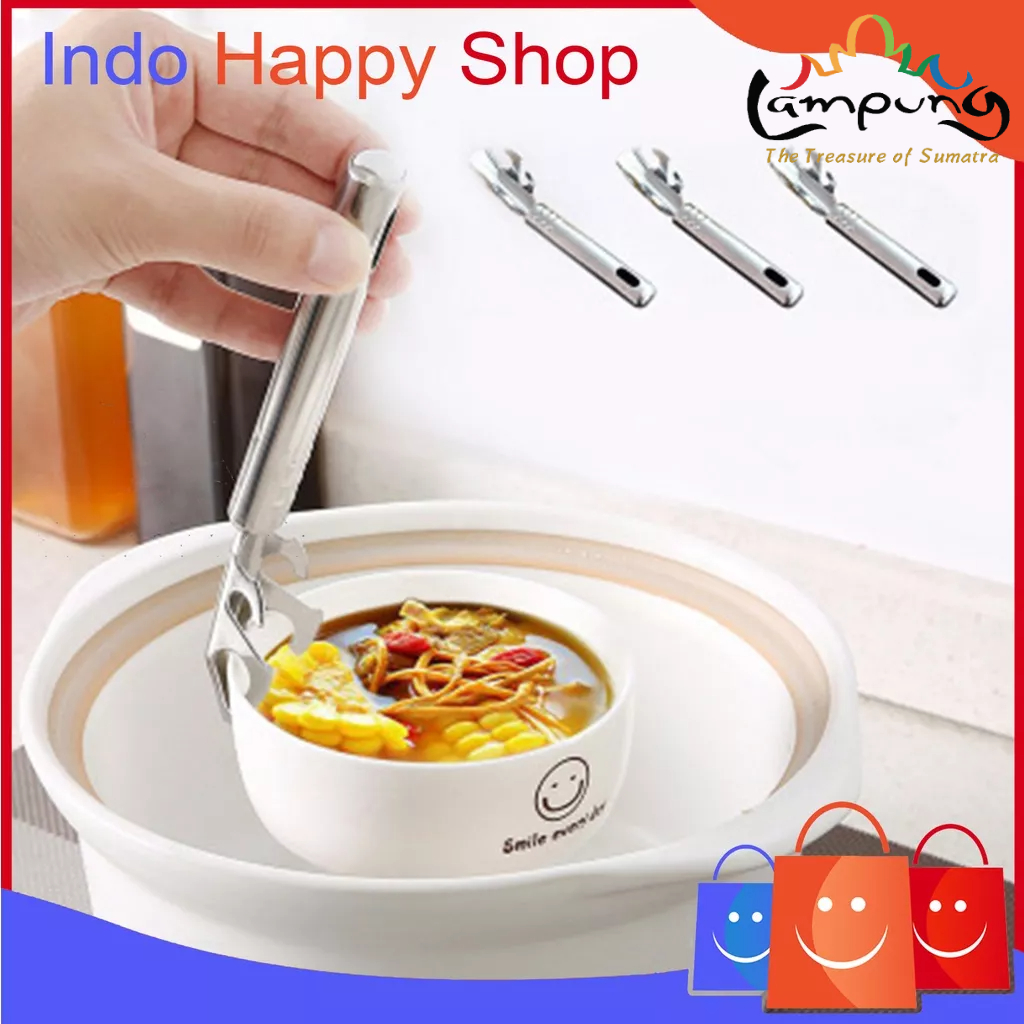⭐️𝐈𝐇𝐒 𝟒𝟕𝟐 𝐋𝐚𝐦𝐩𝐮𝐧𝐠⭐️Pencapit Piring Mangkuk Anti Panas Klip Piring Anti Panas Capitan Mangkok Stainless
