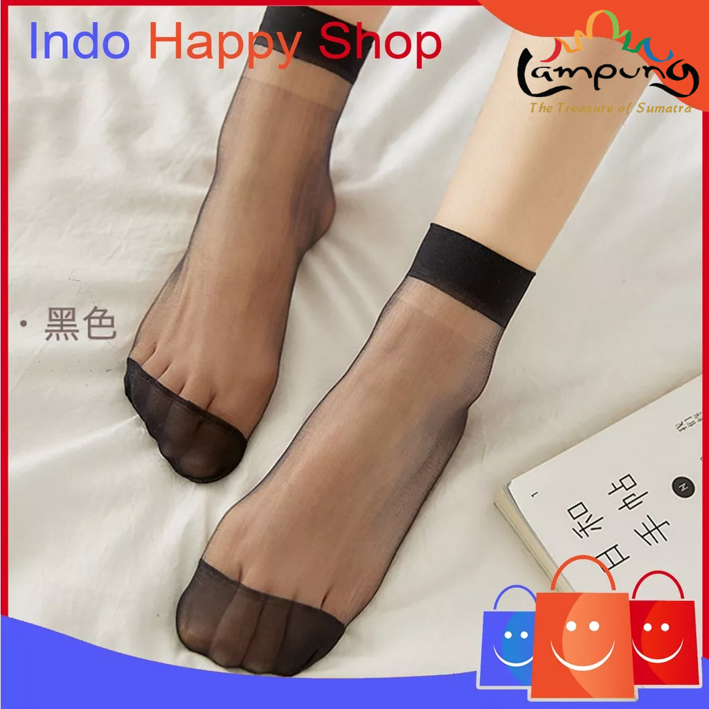 ⭐️𝐈𝐇𝐒 𝟑𝟓𝟖 𝐋𝐚𝐦𝐩𝐮𝐧𝐠⭐️Kaos Kaki Stocking Pendek Wanita Transparan Ankle Socks Kaos Kaki Stocking Semata