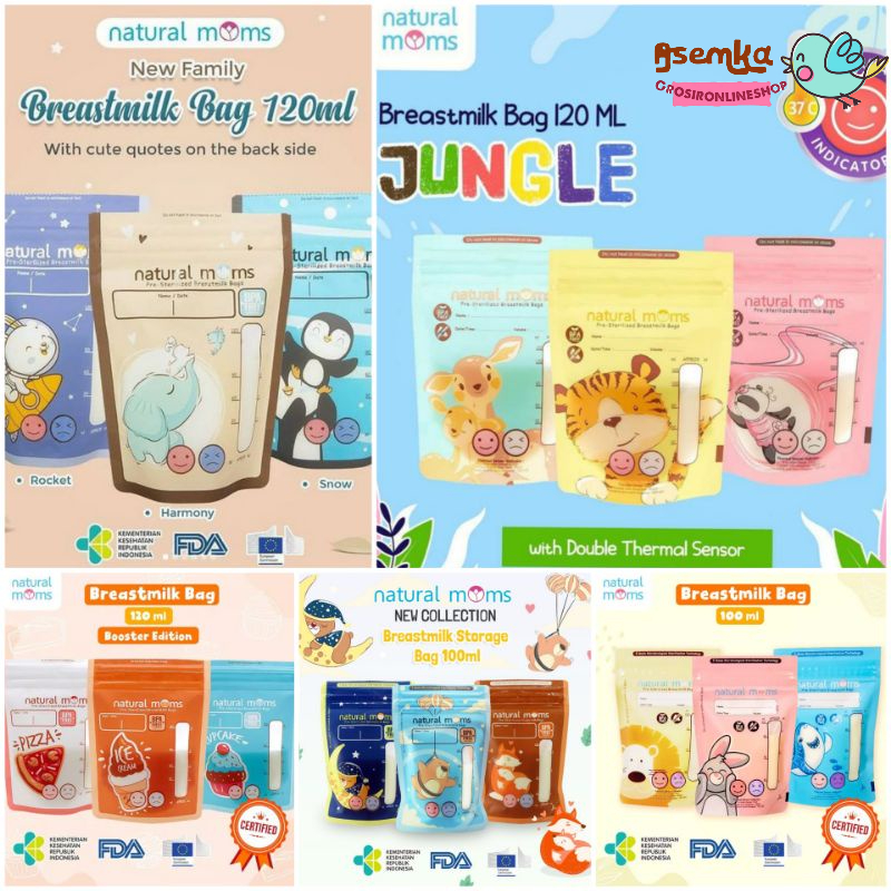 KANTONG ASI NATURAL GEA ISI 30PCS 100ml 120ml