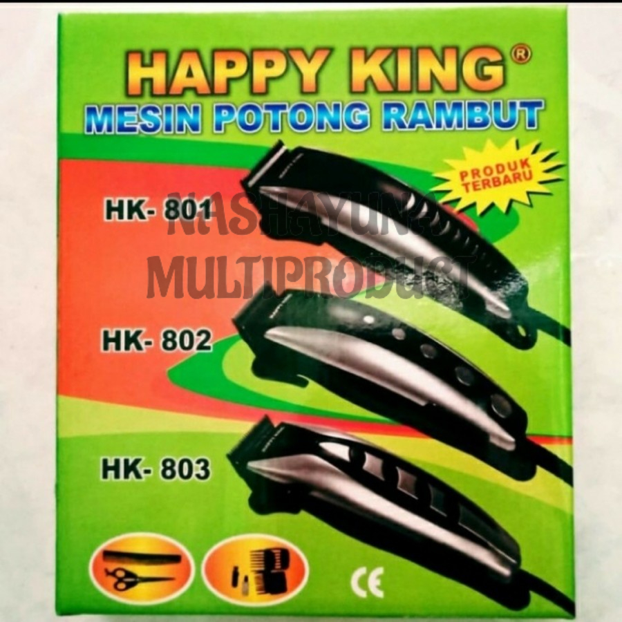 Promo Terbaru!!! Hair Clipper HAPPY KING HK-801/802/803 alat cukur rambut Full Pisau Stainless Steel/Sesuai stok