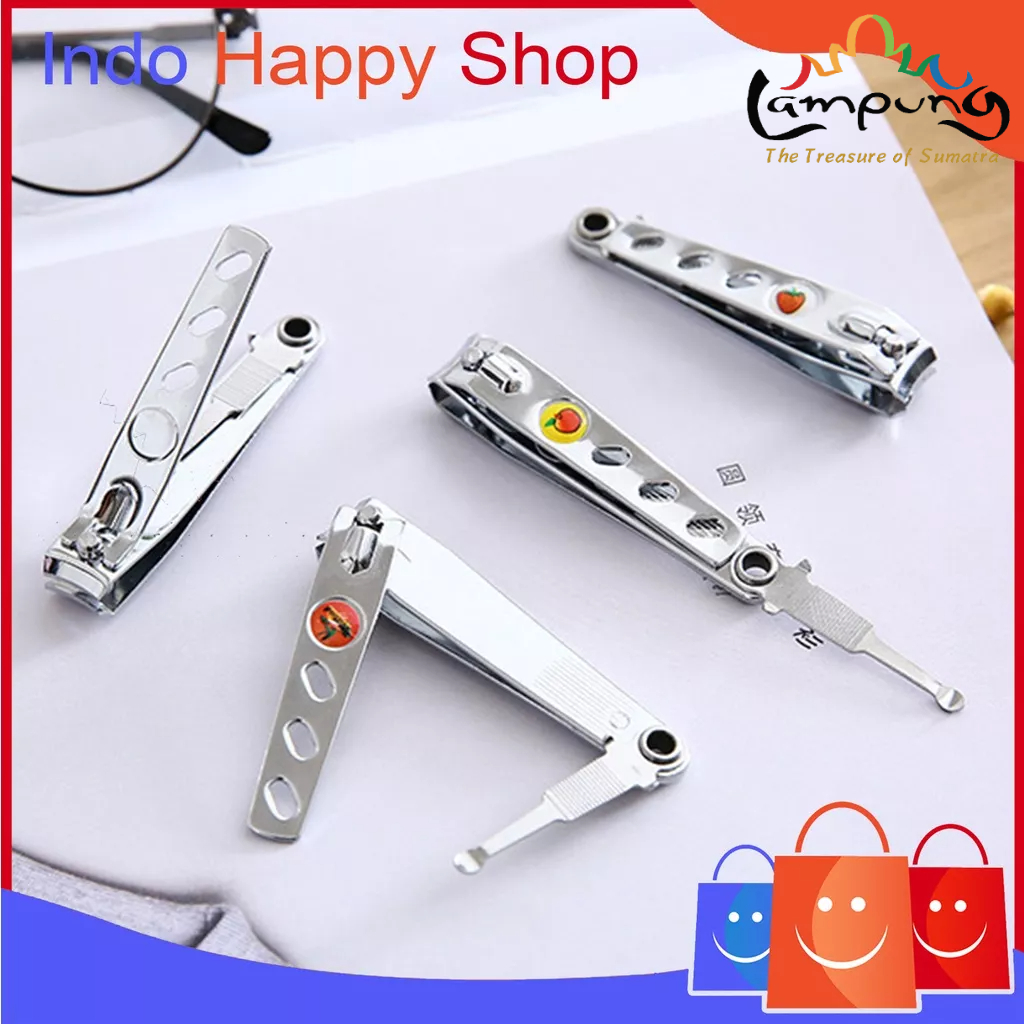 ⭐𝐈𝐇𝐒 𝟐𝟐𝟒 𝐋𝐚𝐦𝐩𝐮𝐧𝐠⭐️Gunting Kuku Stainless Nail Clippers Cleaning Care Alat Pembersih Kuku