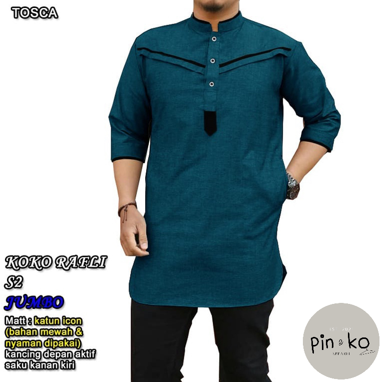 PIK - Koko Kurta Rafli S2/ Pakaian Muslim Pria/ Koko Muslim Pria/ Koko Qurta