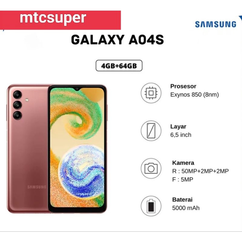 SAMSUNG A04S 4/64 | 4/128 GARANSI RESMI