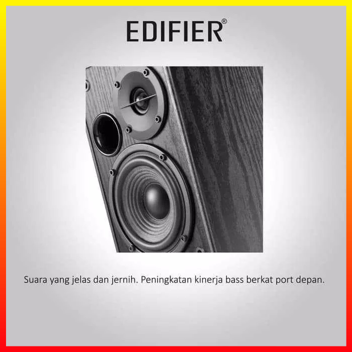 Audio Home Theater Bookshelf Speaker Aktif 2.0 Dual Microphone Bluetooth AUX RCA Edifier R1580MB - I7SK2LBK