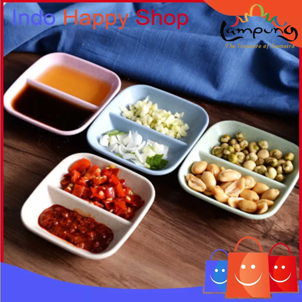 ⭐️𝐈𝐇𝐒 𝟒𝟐𝟔 𝐋𝐚𝐦𝐩𝐮𝐧𝐠⭐️Mangkok Mini 2 Sekat Mangkuk Sambal Kecap Tempat Saos
