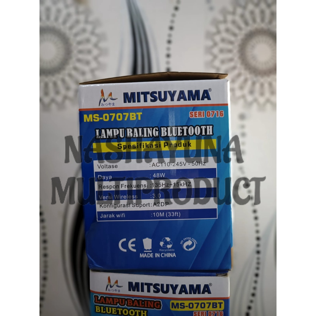 LAMPU LED+SPEAKER BLUETOOTH MITSUYAMA MS-0707 BT LAMPU BISA DI ATUR MENGGUNAKAN REMOT/LAMPU SPEAKER BISA DI LIPAT