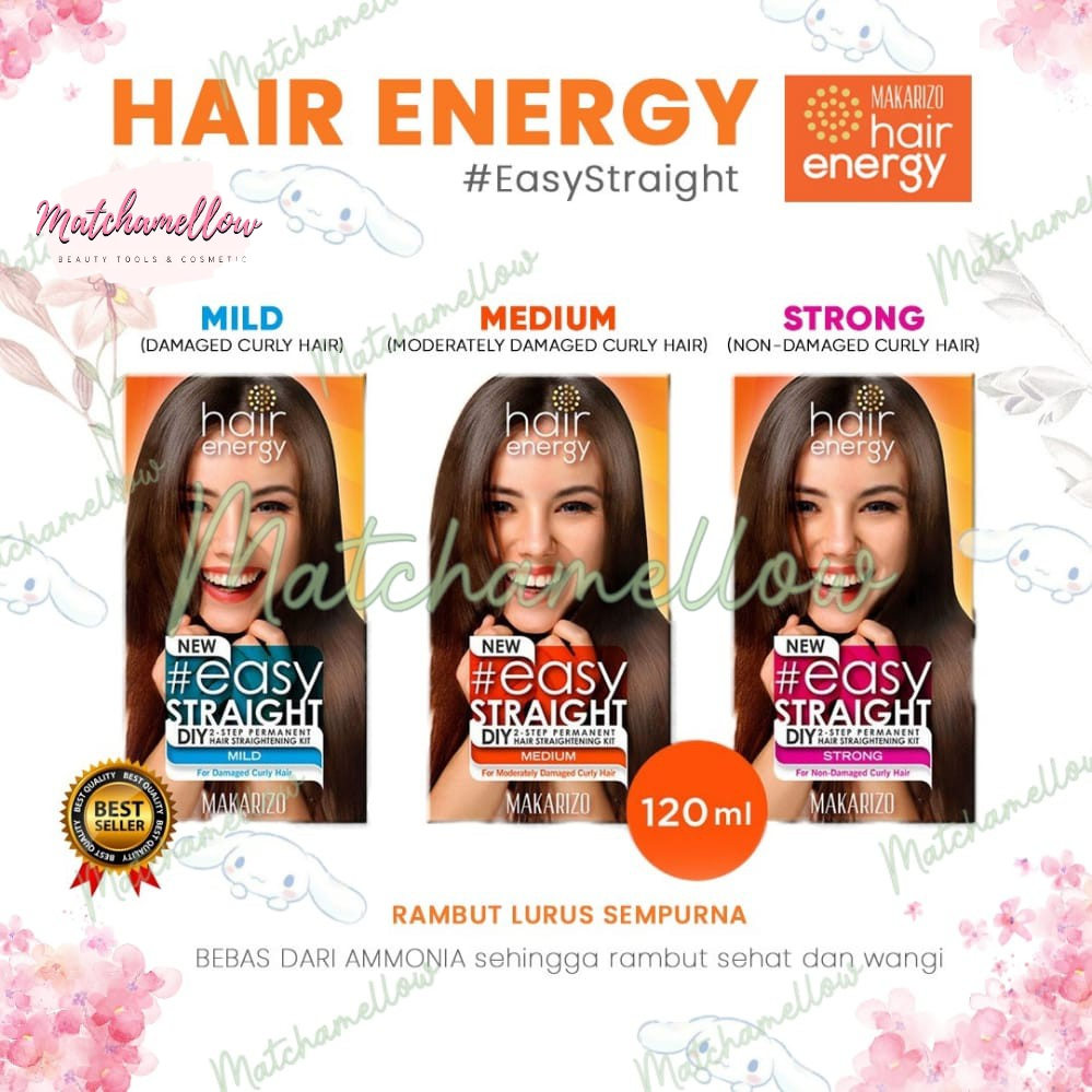 ❄️MATCHA❄️ [MAKARIZO HAIR ENERGY EASY STRAIGHT - PELURUS RAMBUT MAKARIZO 80ML 120ML