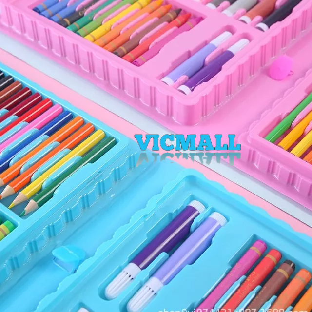 VICMALL - Perlengkapan menggambar crayon set 208 pcs lengkap dan 150 pcs Crayon Set Mewarnai Melukis Pensil Menggambar 150 Pcs / Alat Tulis Anak / alat anak gambar