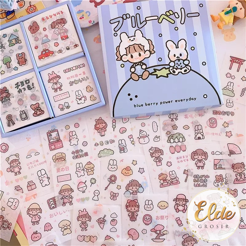 MGA - Stiker 3D Stiker 2D / Stiker Aesthetic Design DIY / Sticker botol minum 2D plastik anti air / Buku Diary Stiker Motif/Stiker Anti Air Botol Hp Laptop Lucu