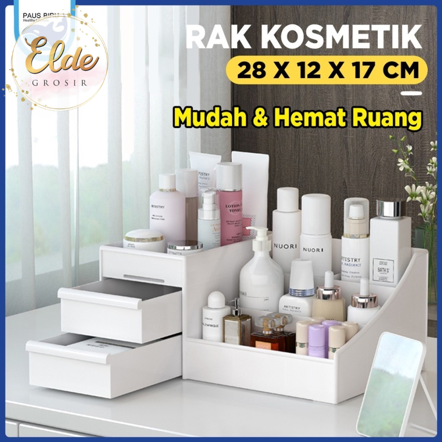 ELDE - Rak Mini Cosmetic Penyimpanan Kotak Storage Rak Makeup Drawer / RAK SUSUN KOSMETIK MINI