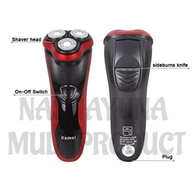 SHAVER KEMEI KM-9013 ORIGINAL RECHARGEABLE TRIPLE FLOATING BLADE