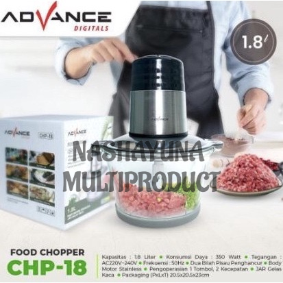 Food Chopper 1,8 liter Advance CHP 18 Penggiling Daging Berkualitas