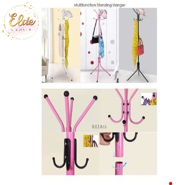 ELDE - Stand Hanger Hook Multifungsi / Hanger Gantungan Baju Tas Topi