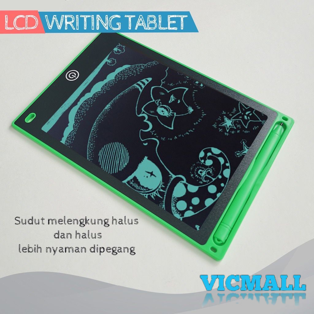 VICMALL - LCD Drawing Writing Tablet 8.5 Inch Mainan Papan Tulis Hapus Board Digital Pad Edukasi Pen Gambar