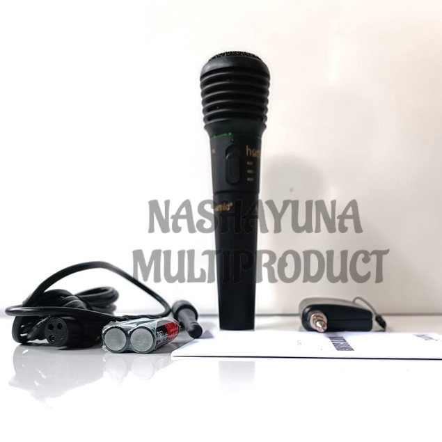 [BAYAR DI TEMPAT] MICROPHONE SINGLE WIRELESS HOMIC HM-298 ( MIC BAHAN METAL ) ORIGINAL