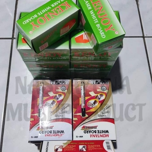 Spidol Montana White Board Maker MW-12 Dan Penghapus Kenjoy Berkualitas (PerLusin)