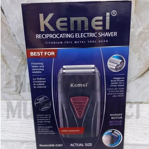 SHAVER ORIGINAL KEMEI KM-3382 DAN KM-3381 ALAT MESIN CUKUR RAMBUT PROFESIONAL