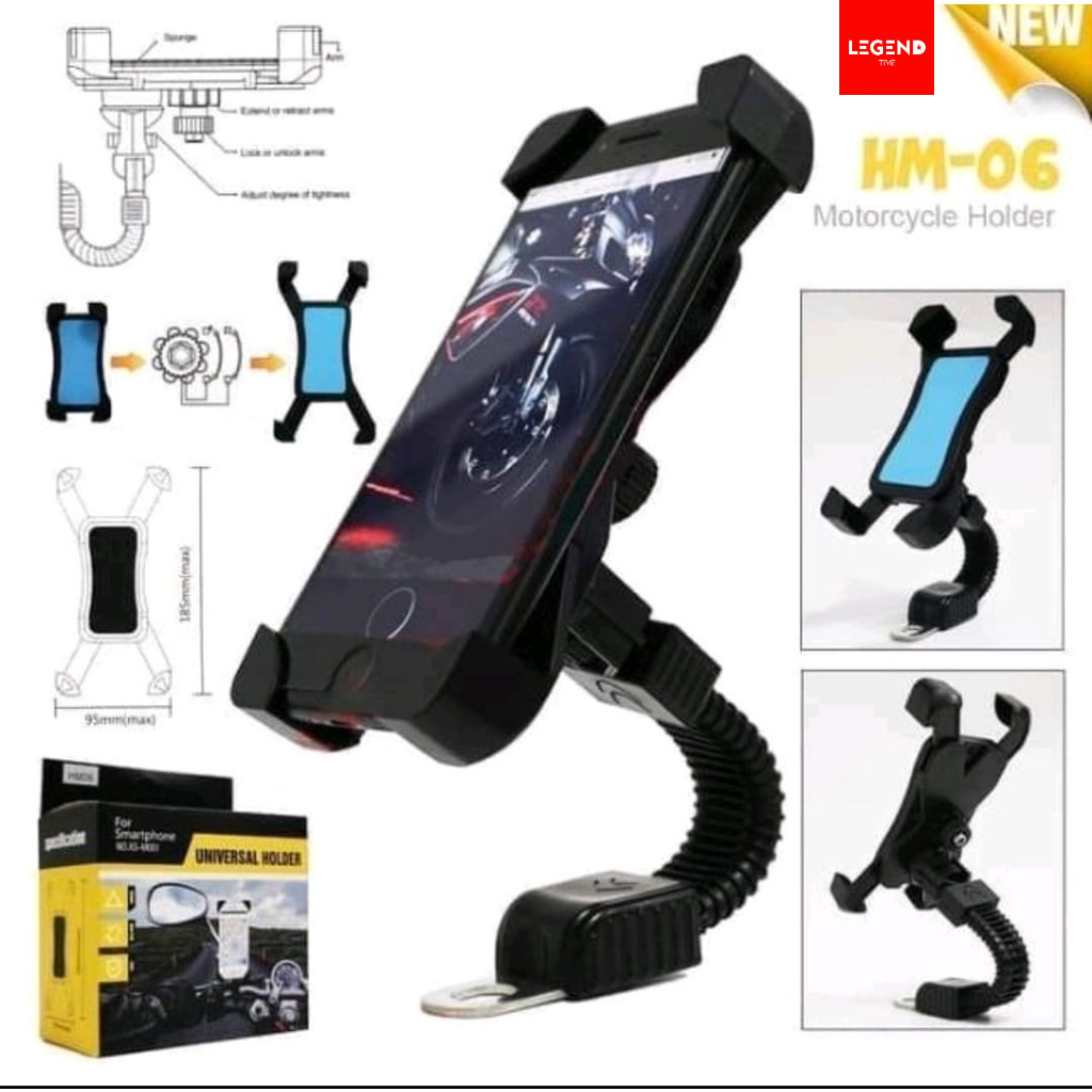 Dudukan Handphone Holder Motor  Spion Universal