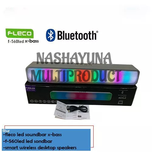 SPEAKER BLUETOOH SPEAKER PORTABLE FLECO F-560 MP3/LED/USB/ BATERAI CAS SUARA JERNIH DAN BERKUALITAS