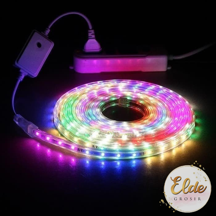 ELDE - Lampu Selang RGB Rainbow LED Strip - LED Strip RGB Warna Warni 3528 220V