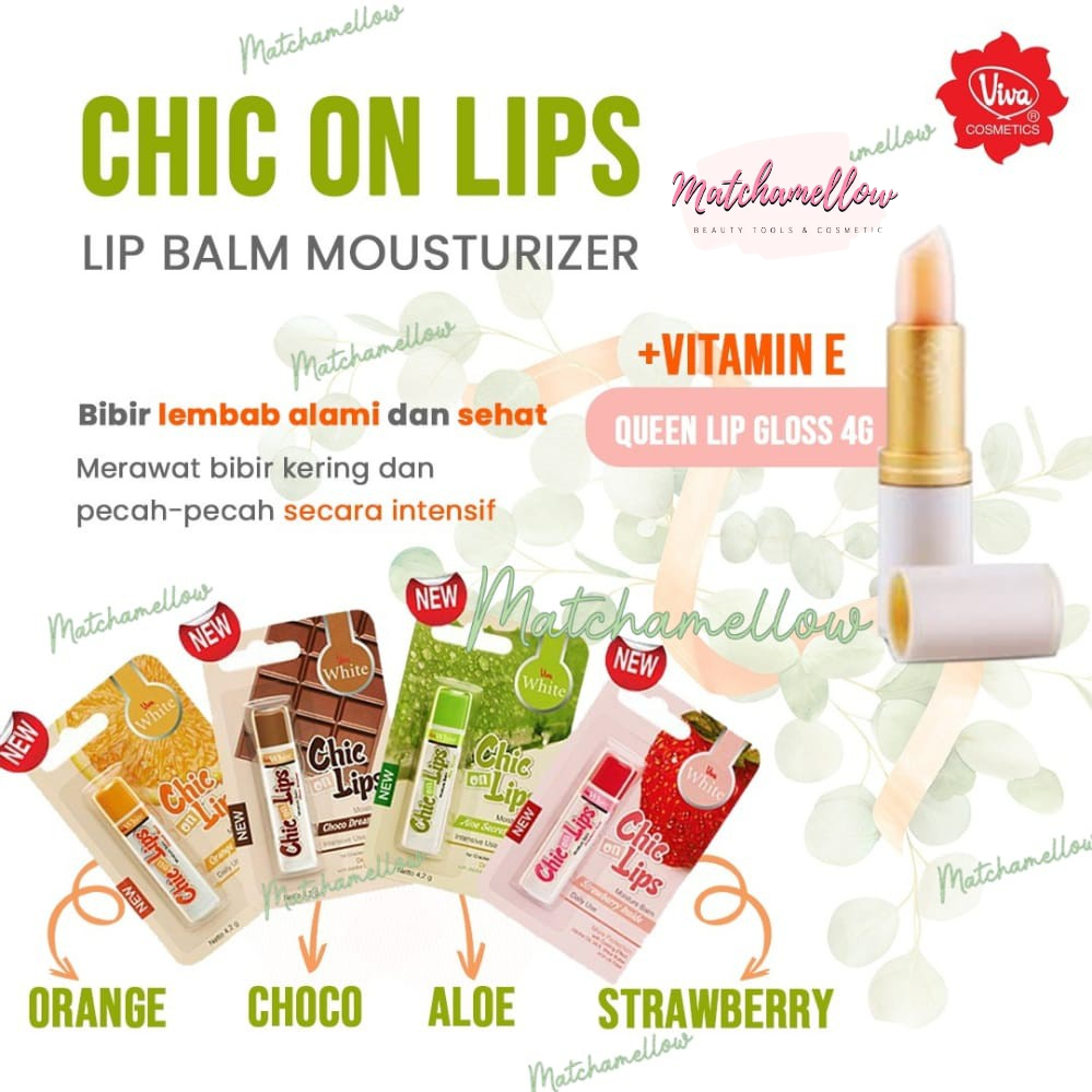 ❄️MATCHA❄️ VIVA CHIC ON LIPS LIP BALM MOUSTURIZER - LIP BALM ORIGINAL BY VIVA