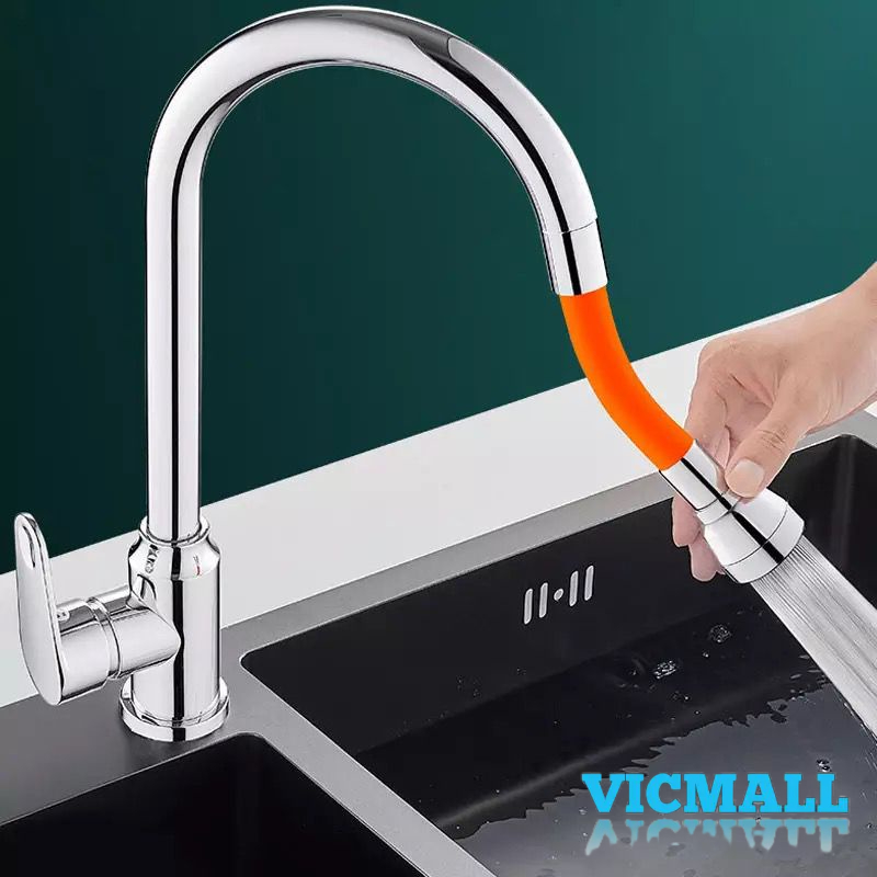 VICMALL - keran Tabung ekstensi Sambungan Kepala Keran Air Wastafel Flexible 20cm, 30cm, 50cm Bisa Berputar 720 Derajat untuk Dapur/ Kamar Mandi