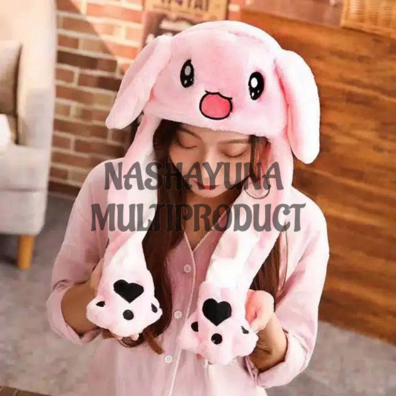 Promo Terbaru!!! Topi boneka bunny Hat cantik Karakter bunny dancing/Sesuai Stok